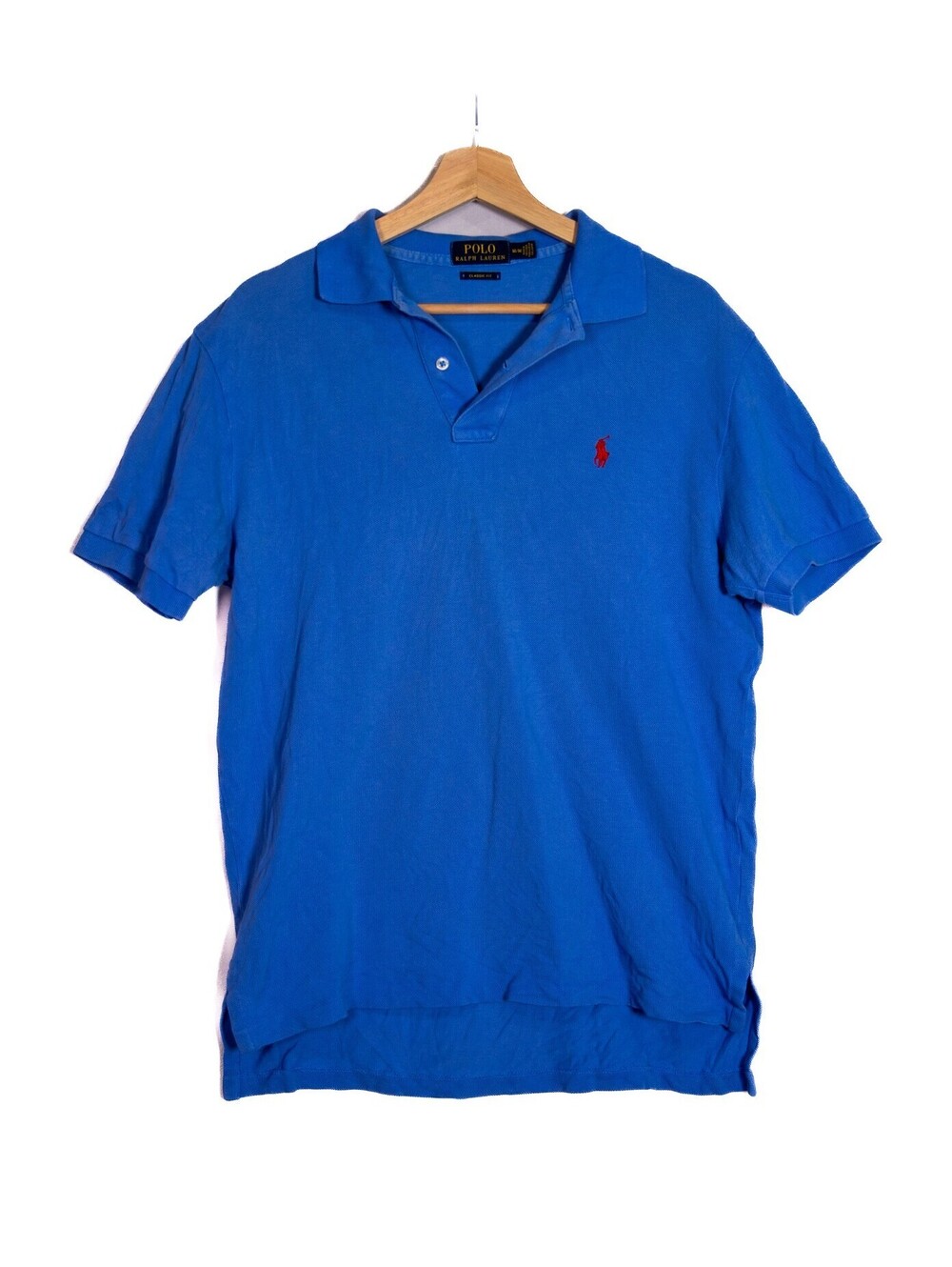 Polo Ralph Lauren Classic Polo Blue with Red Pony - 100% Cotton - Men's M